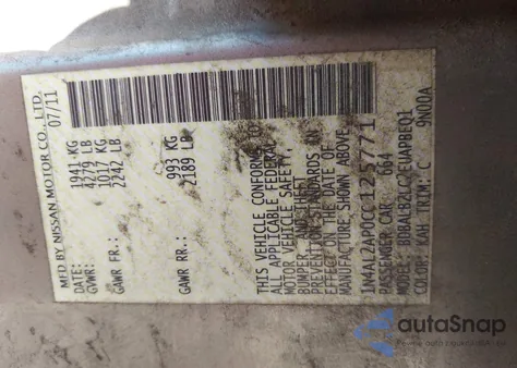 2012 Nissan Altima 2.5 S z USA, uszkodzony, nr VIN 1N4AL2AP0CC125771